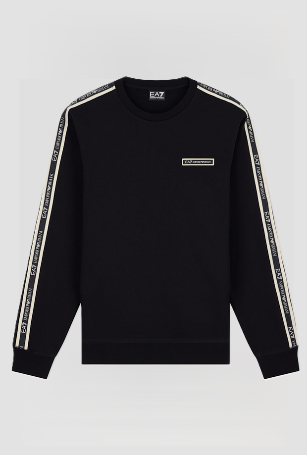 Ea7 Black Men's Crew Neck Sweatshirt
