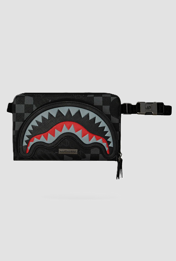 zwart-grijs unisex schaak buidel