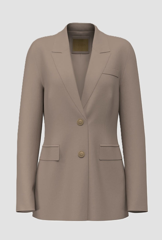single-breasted jacket vrouw beige