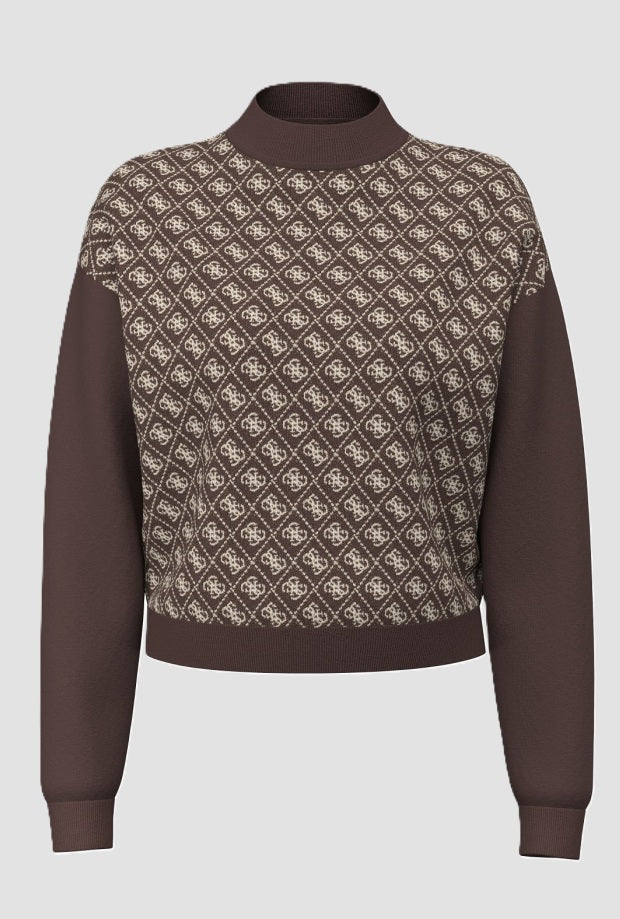 tricote avec des logos de femme brune