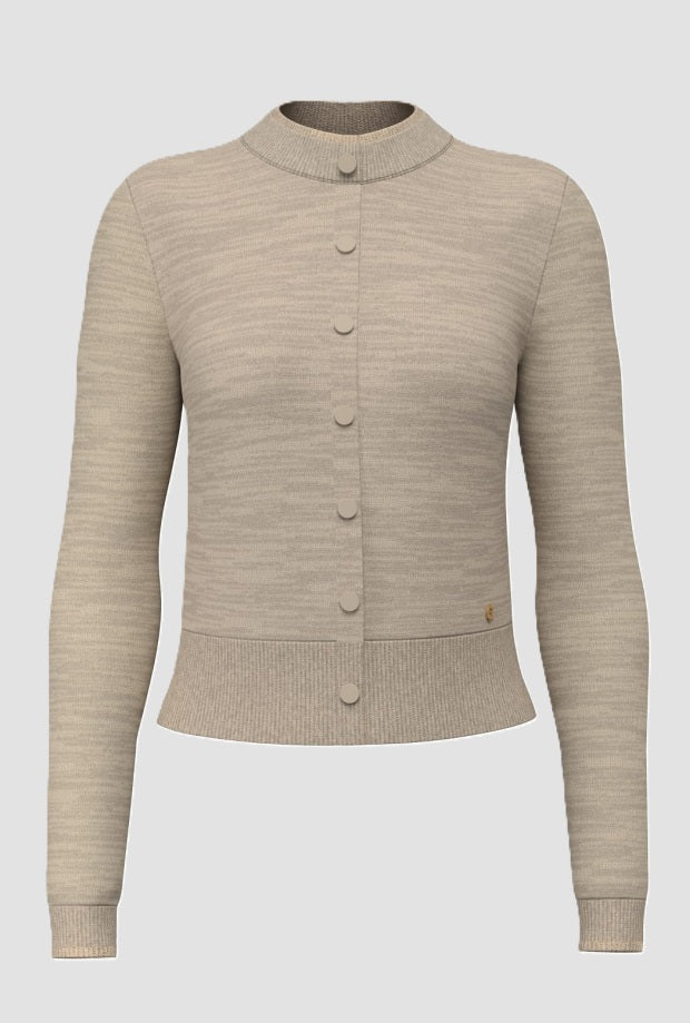 vest met knopen vrouw beige