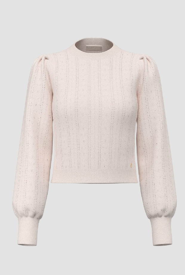 gebreide vrouw creme
