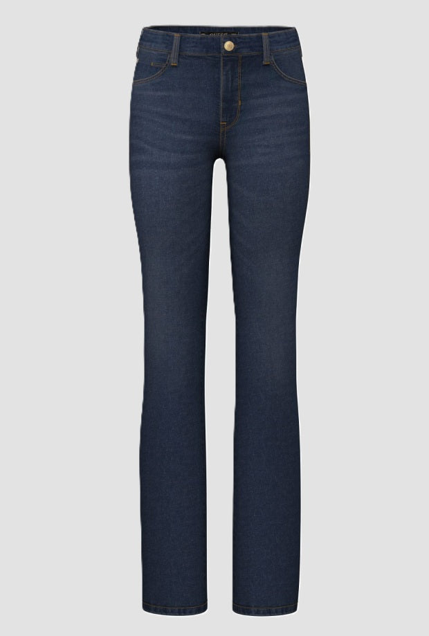 straight fit vrouw donkerblauw