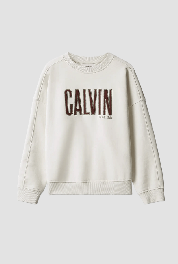 Sweatshirt mit Baby Logo Creme