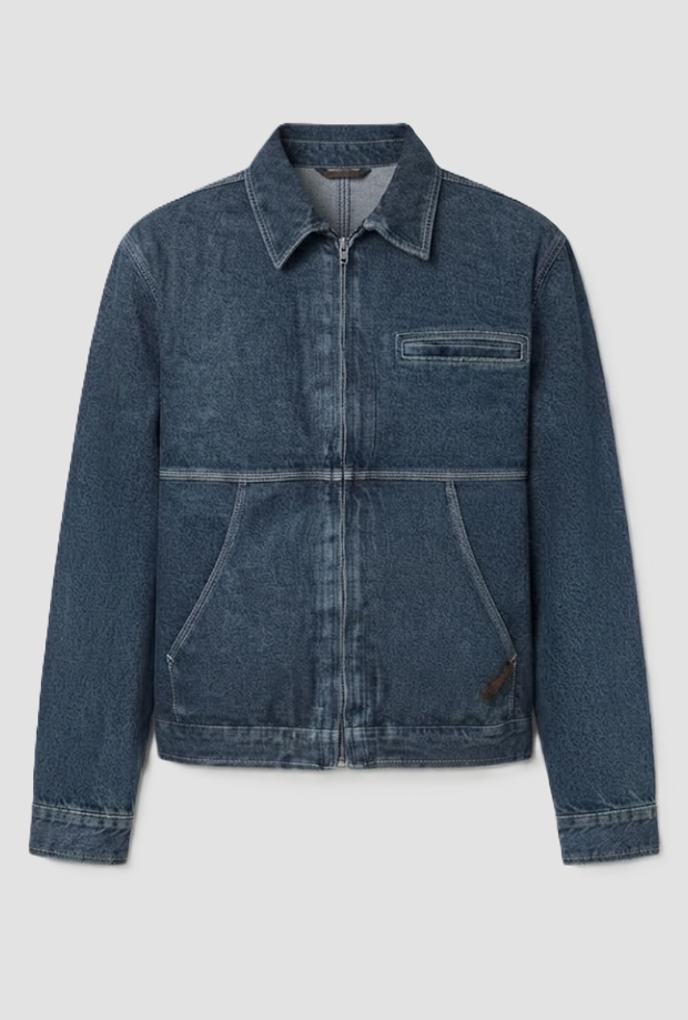 jasje in denim man blauw
