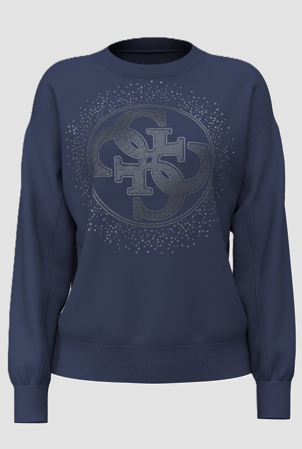 trui met logo vrouw blauw
