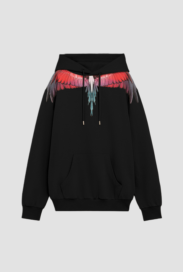 Flugel Sweatshirt mit schwarz-roter Kapuze