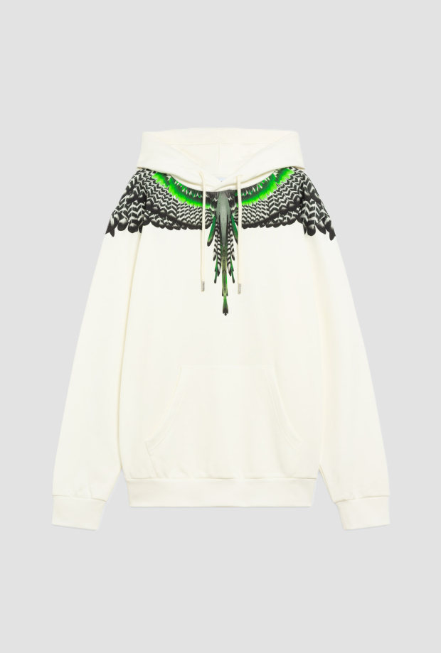 Flugel Sweatshirt mit weiBem Mann Kapuze