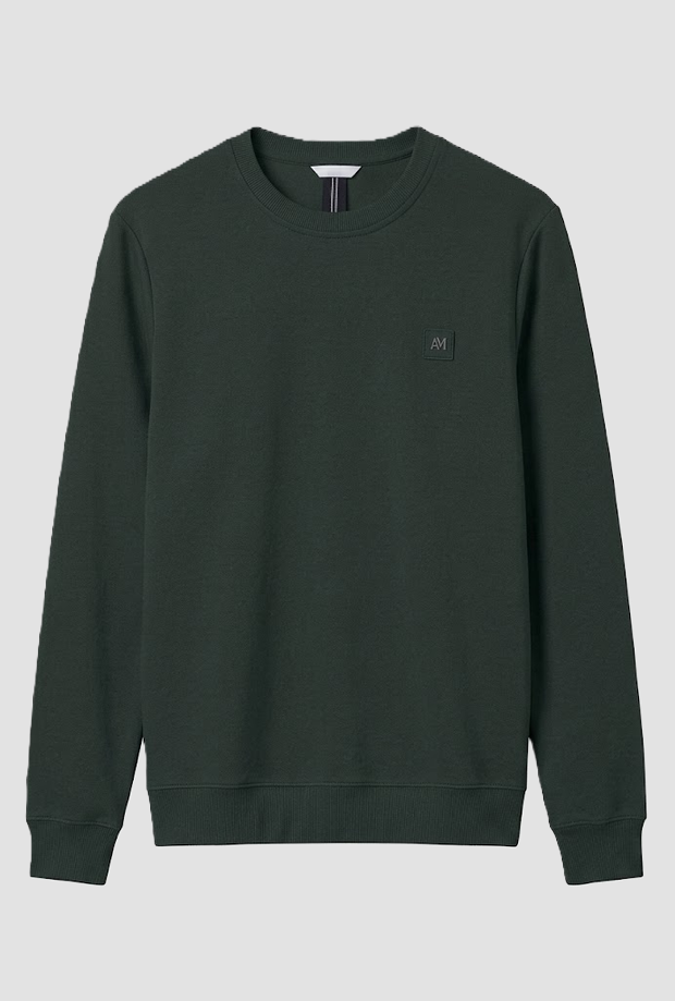 Sweatshirt aus grunem Herrenhals
