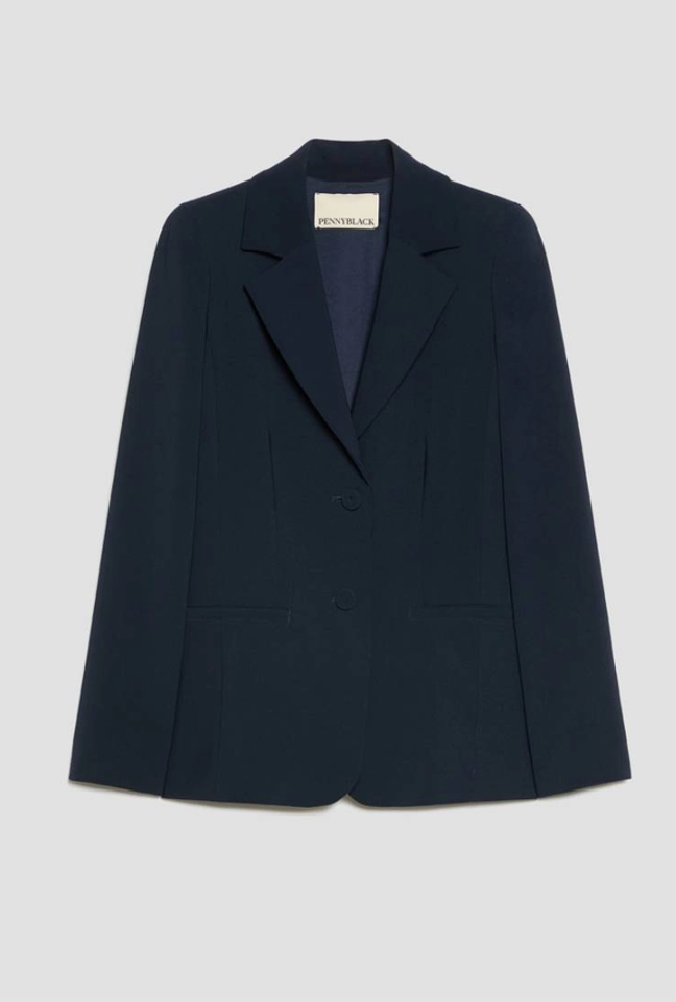 single-breasted jacket vrouw blauw