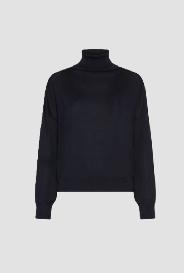 blauwe vrouw coltrui