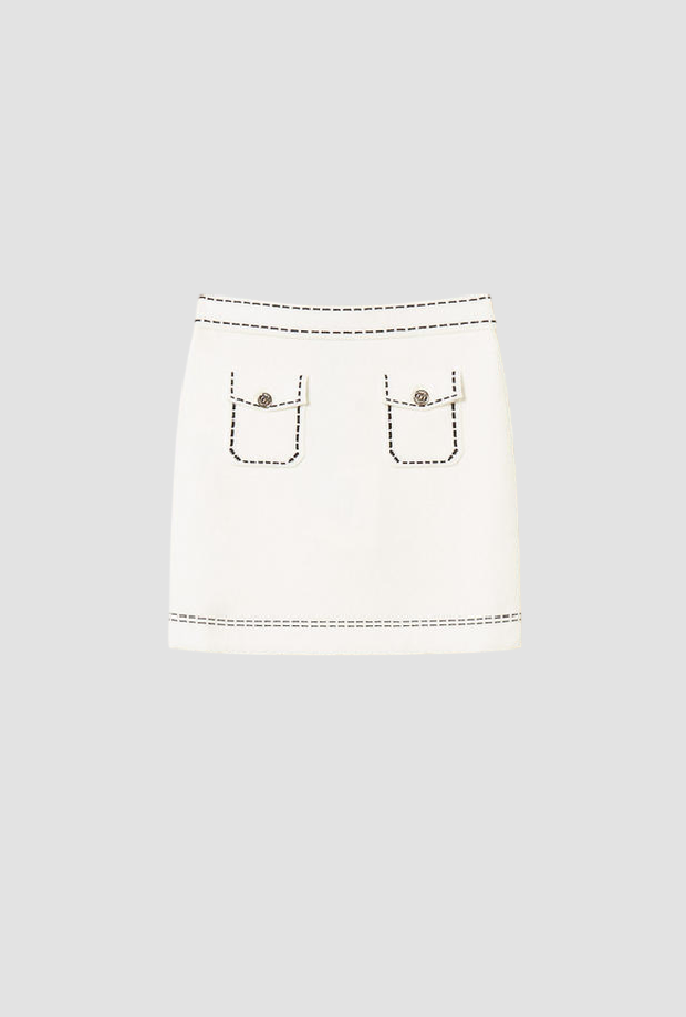 rok met studs witte sneeuw