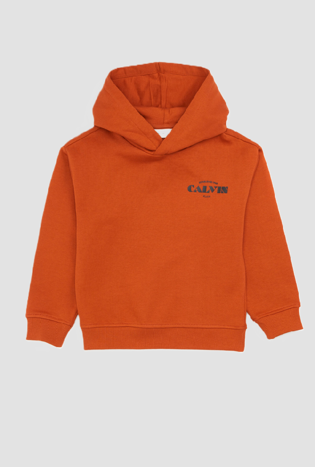 Kapuze und Baby Logo orange