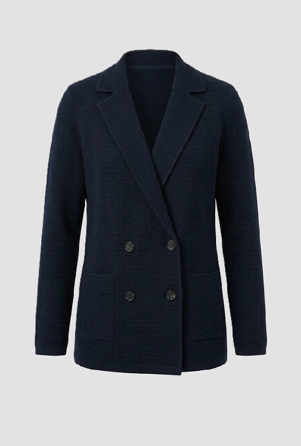 short coat knit woman blue