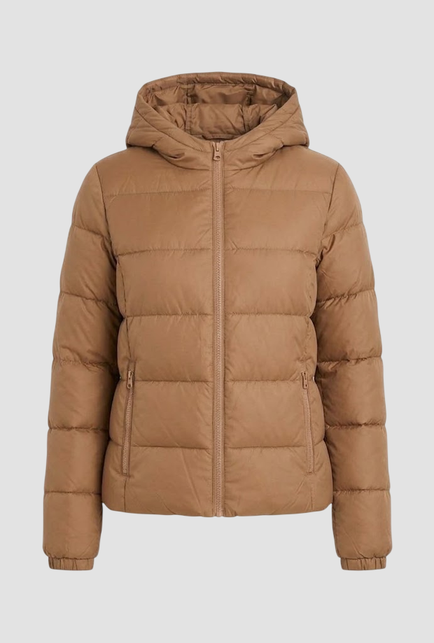 duvet with hood woman camel