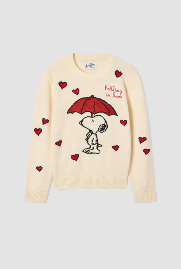 Princess knit with baby snoopy cream