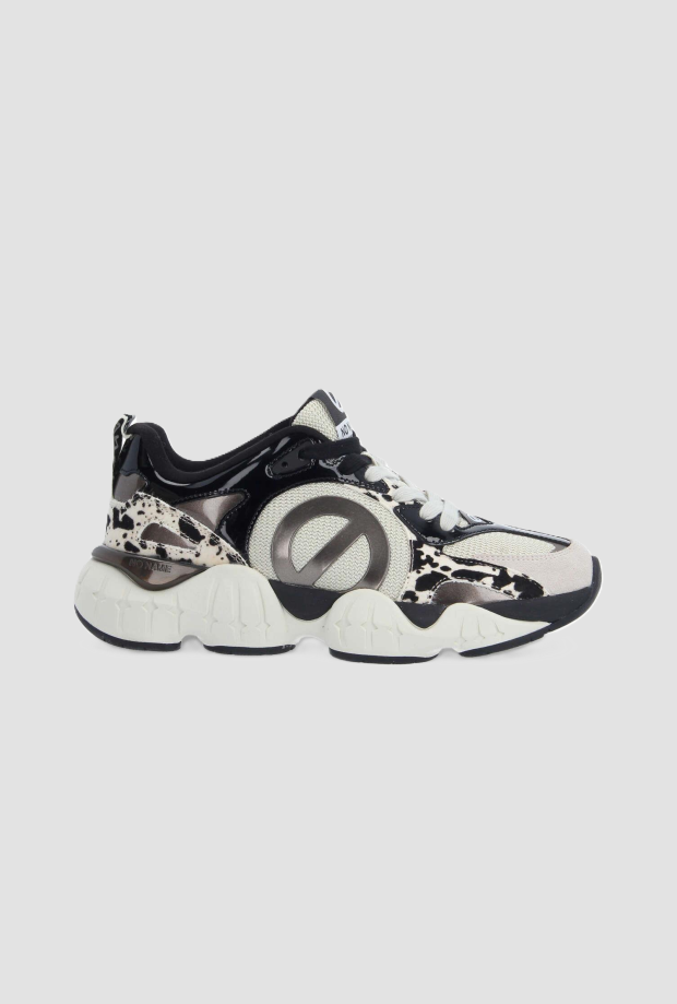 shoes krazee runner woman white-black