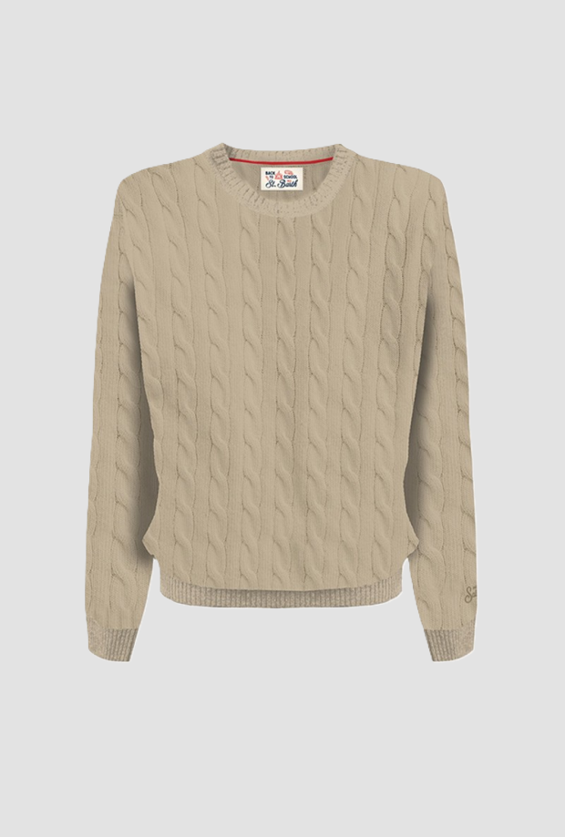 maglia nixon misto lana da bambino beige