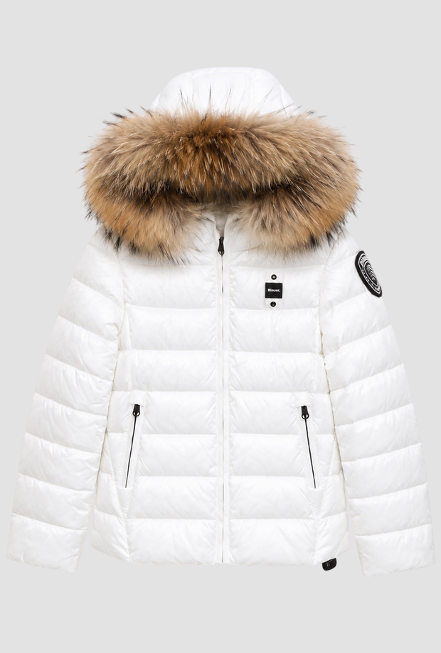 giubbino ivory junior da bambina bianco