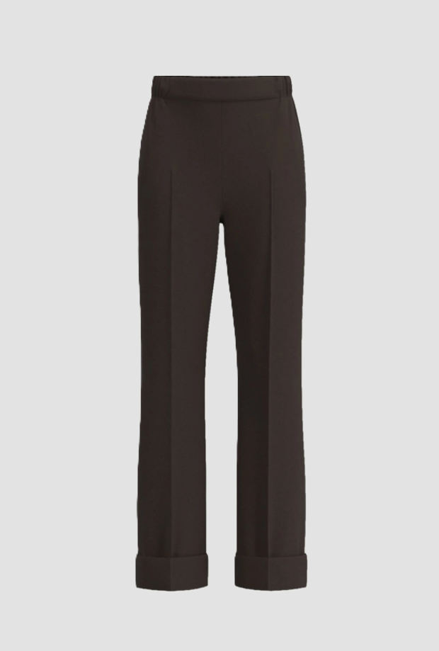 pantalone in gabardina da donna testa di moro