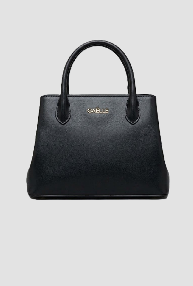 borsa in ecopelle con logo donna nero