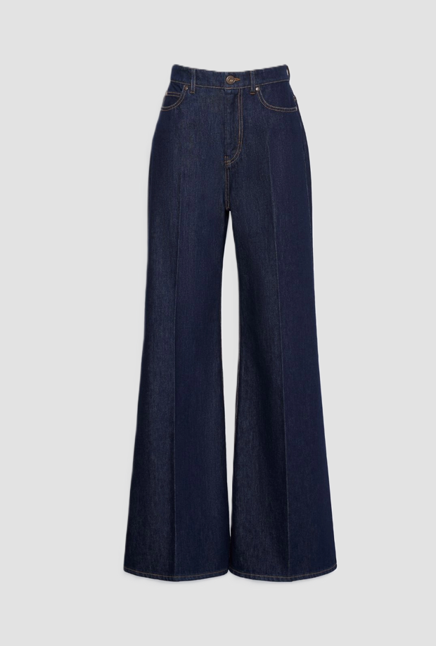 jeans a palazzo donna blu denim