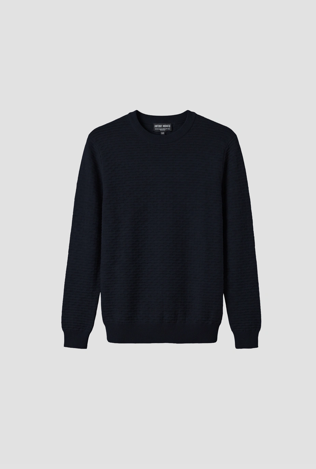 maglia jacquard da bambino blue marine