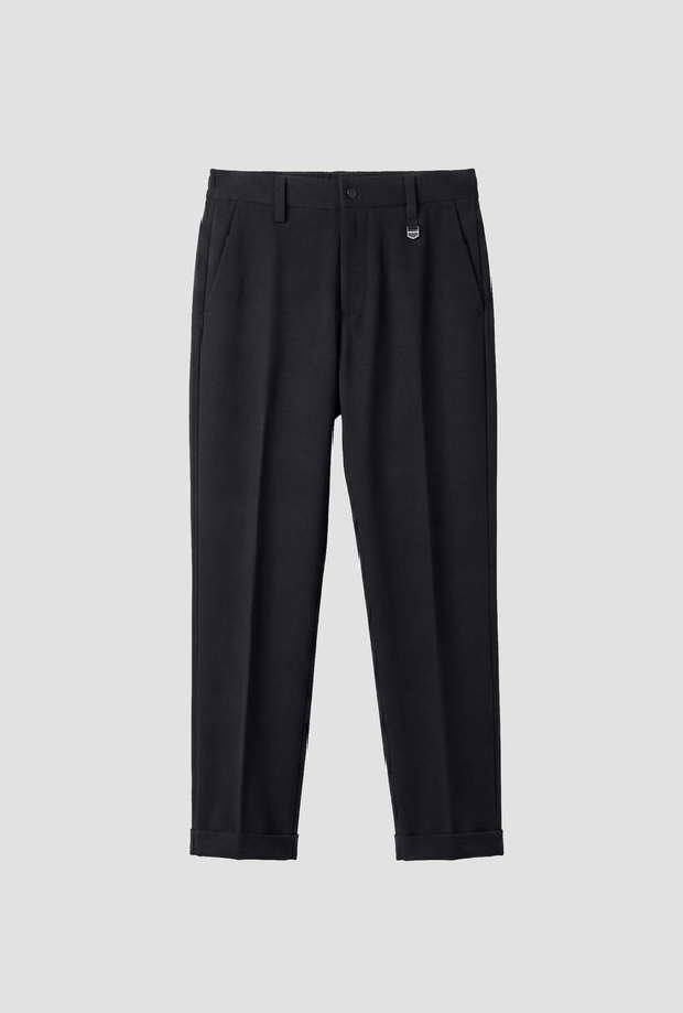 pantalone regular fit da bambino nero