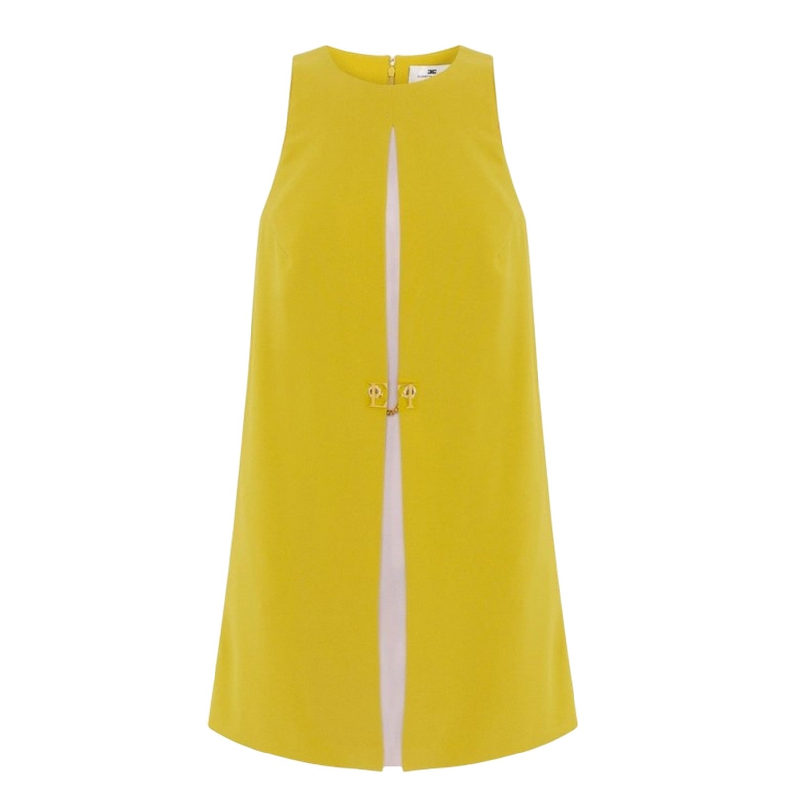 casual woman clothes Elisabetta Franchi - mustard dress