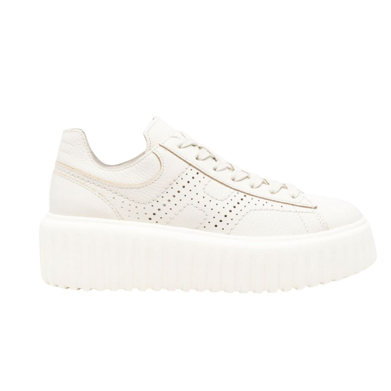 Hogan H-stripes Nappa Leather Sneakers With Memory Foam Insole
