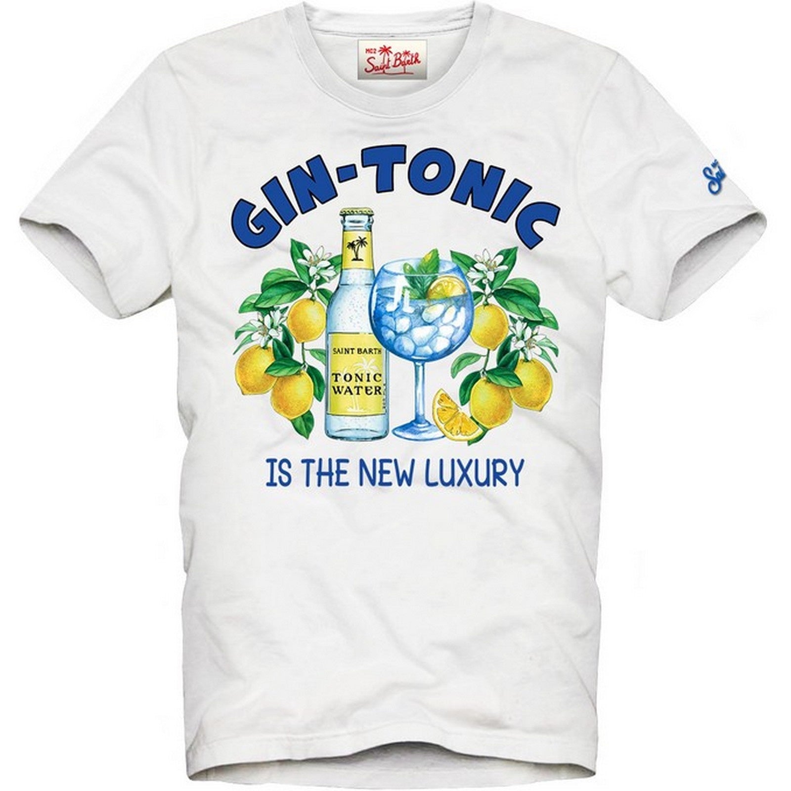 t-shirt man Mc2 Saint Barth - t-shirt man gin lemon summer 01n - n