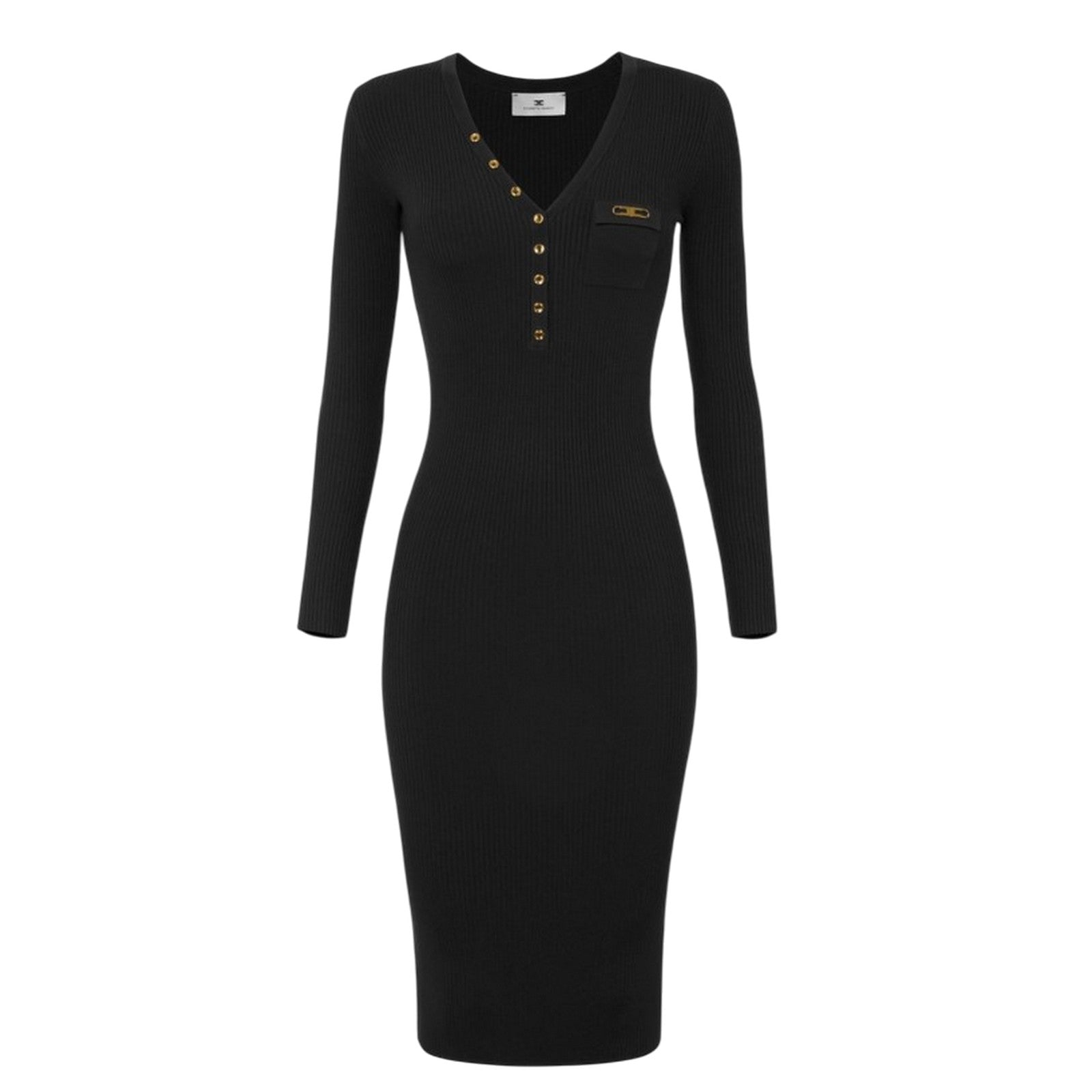 Elisabetta Franchi Casual Woman Clothes  - Knitted Dress - Black In Black