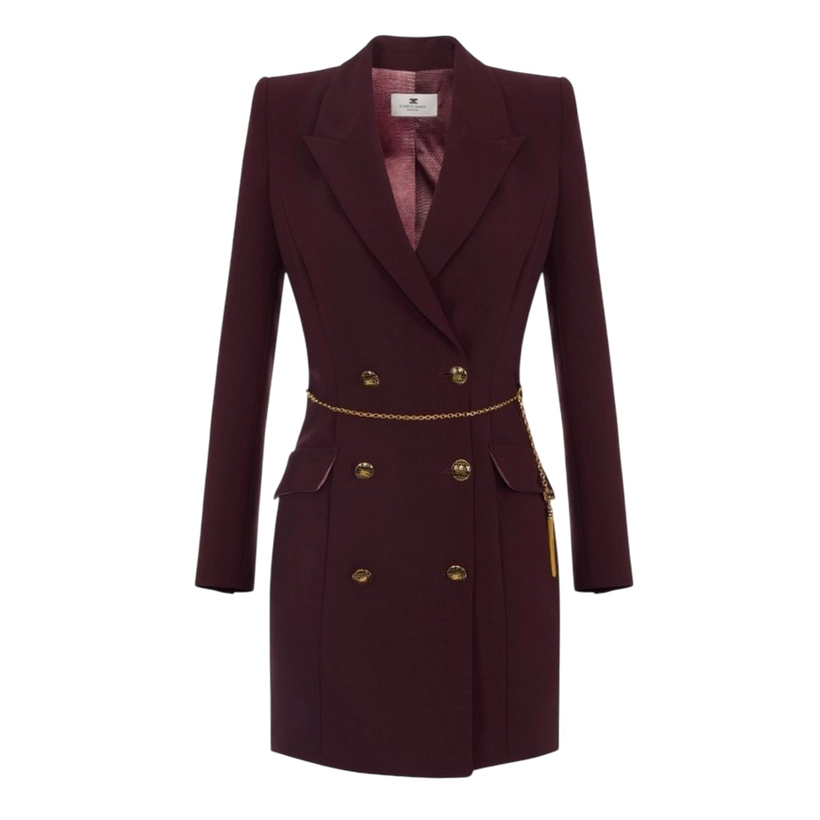 Elisabetta Franchi Casual Woman Clothes  - Dress - Burgundy In Brown