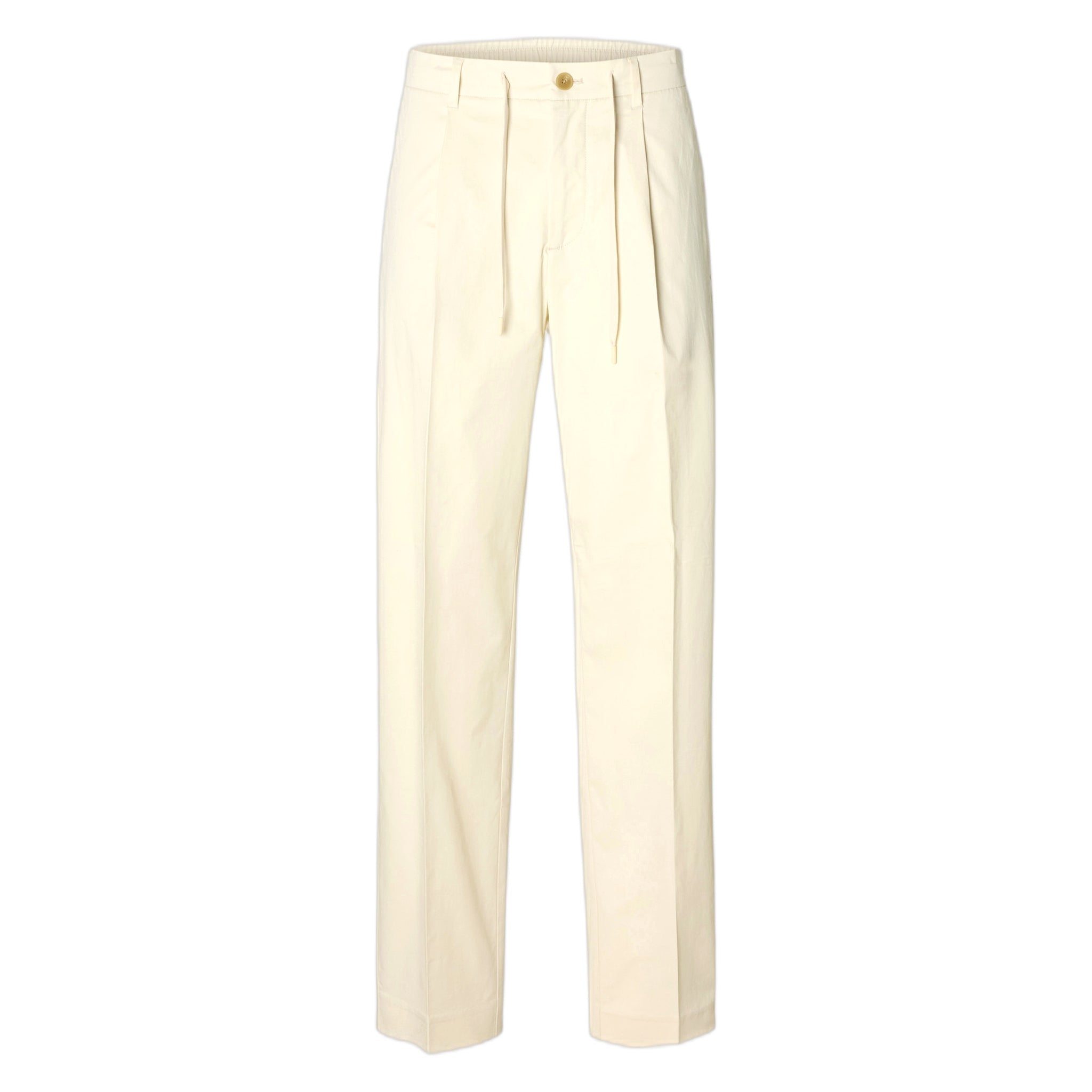 broeken Selected Homme 190 reguliere tape leoy plooi jari pant - beige