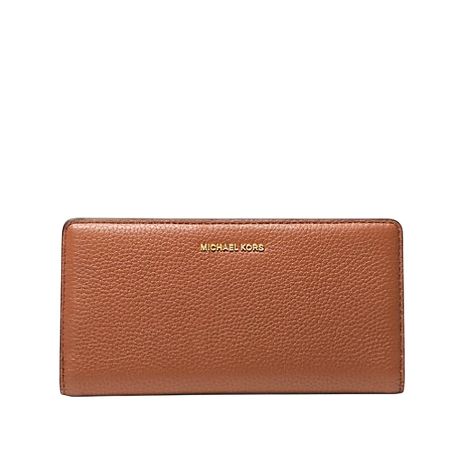 Women's wallet Michael Kors - lg slim snap wallet - cognac