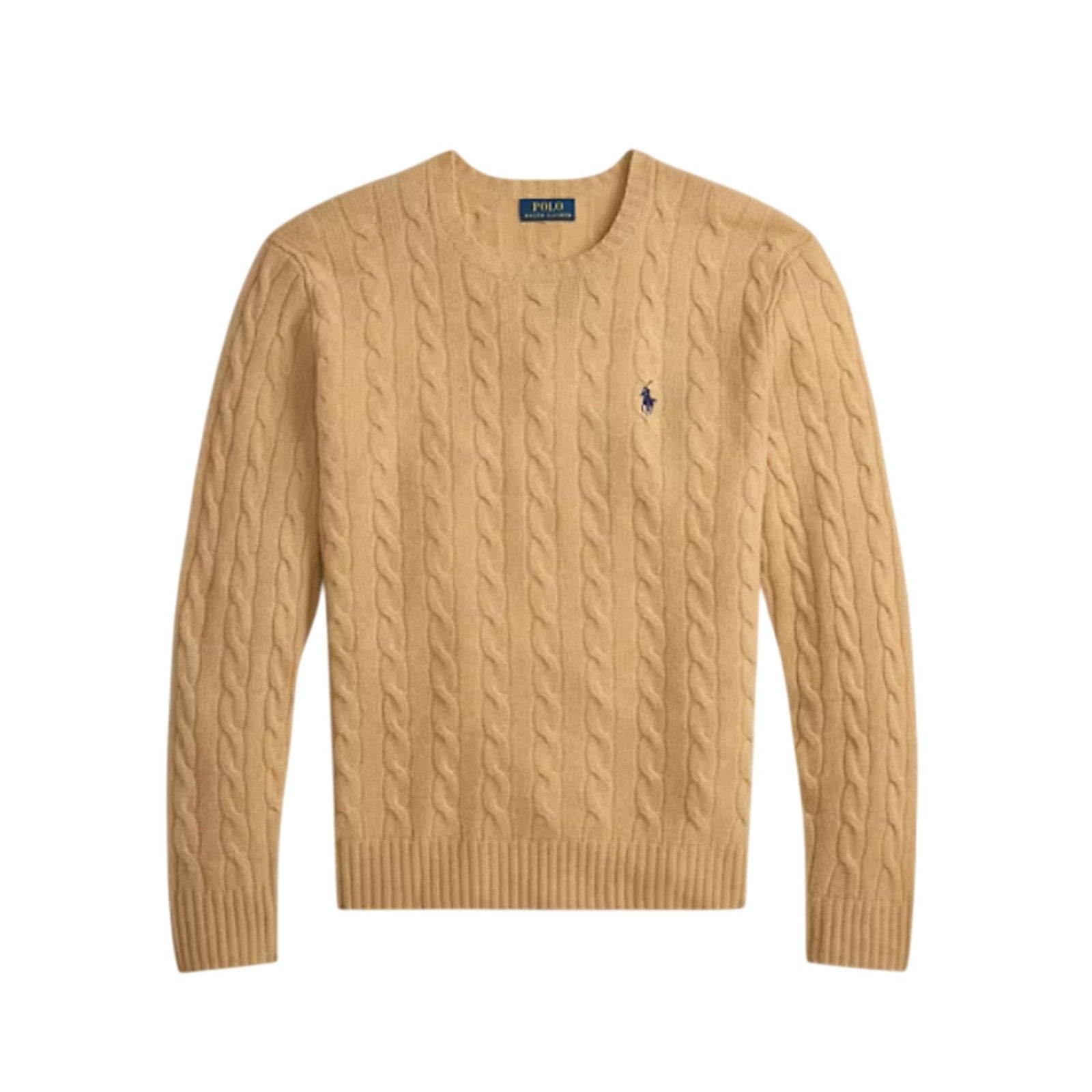Men's sweaters Ralph Lauren - lscablecnpp long sleeve pullover - camel