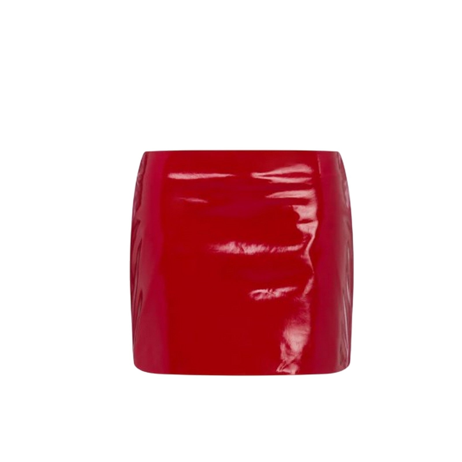 Moschino Women Casual Skirts  Jeans - Patent Leather Skirt - Red