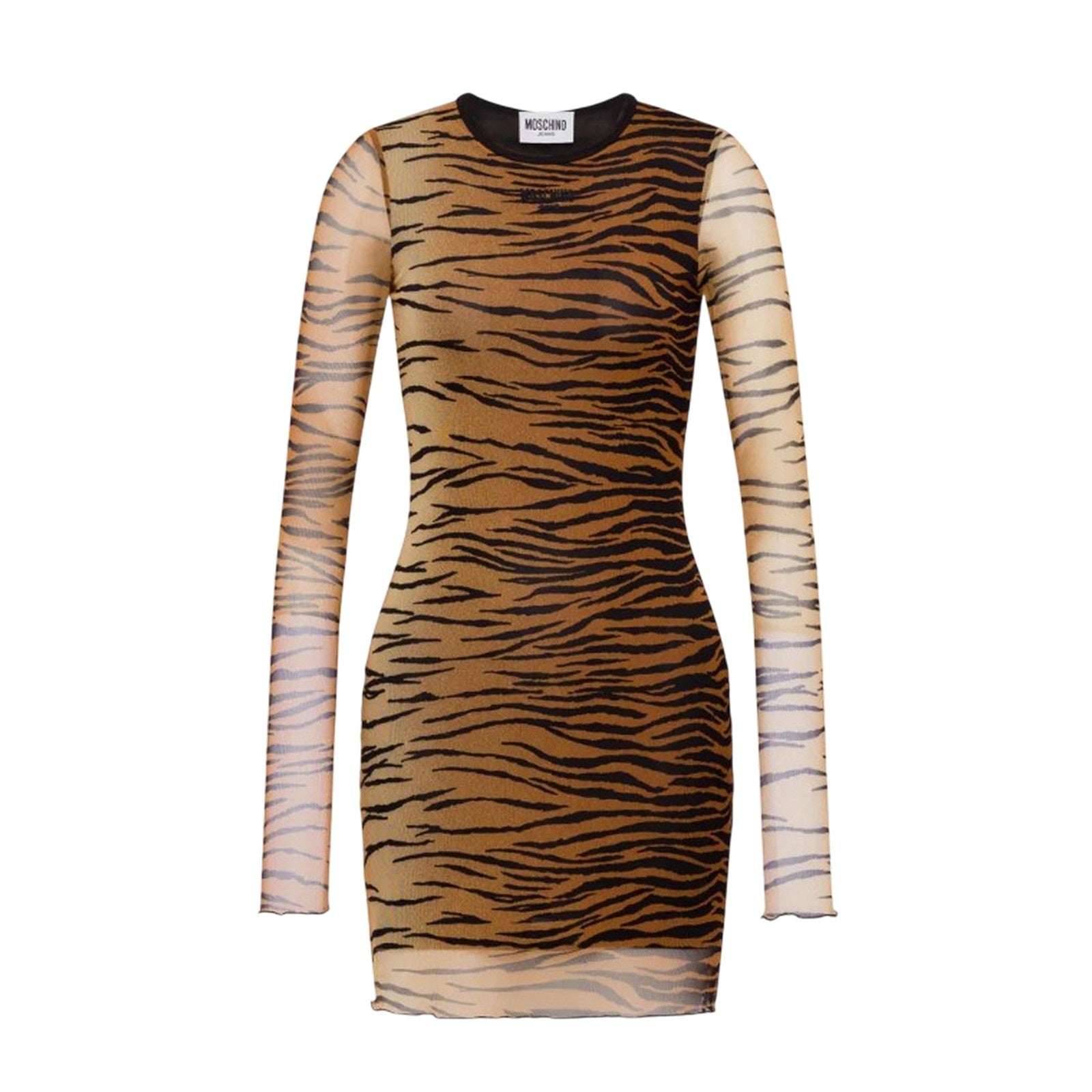 casual woman clothes Moschino Jeans - tulle dress tiger print -
