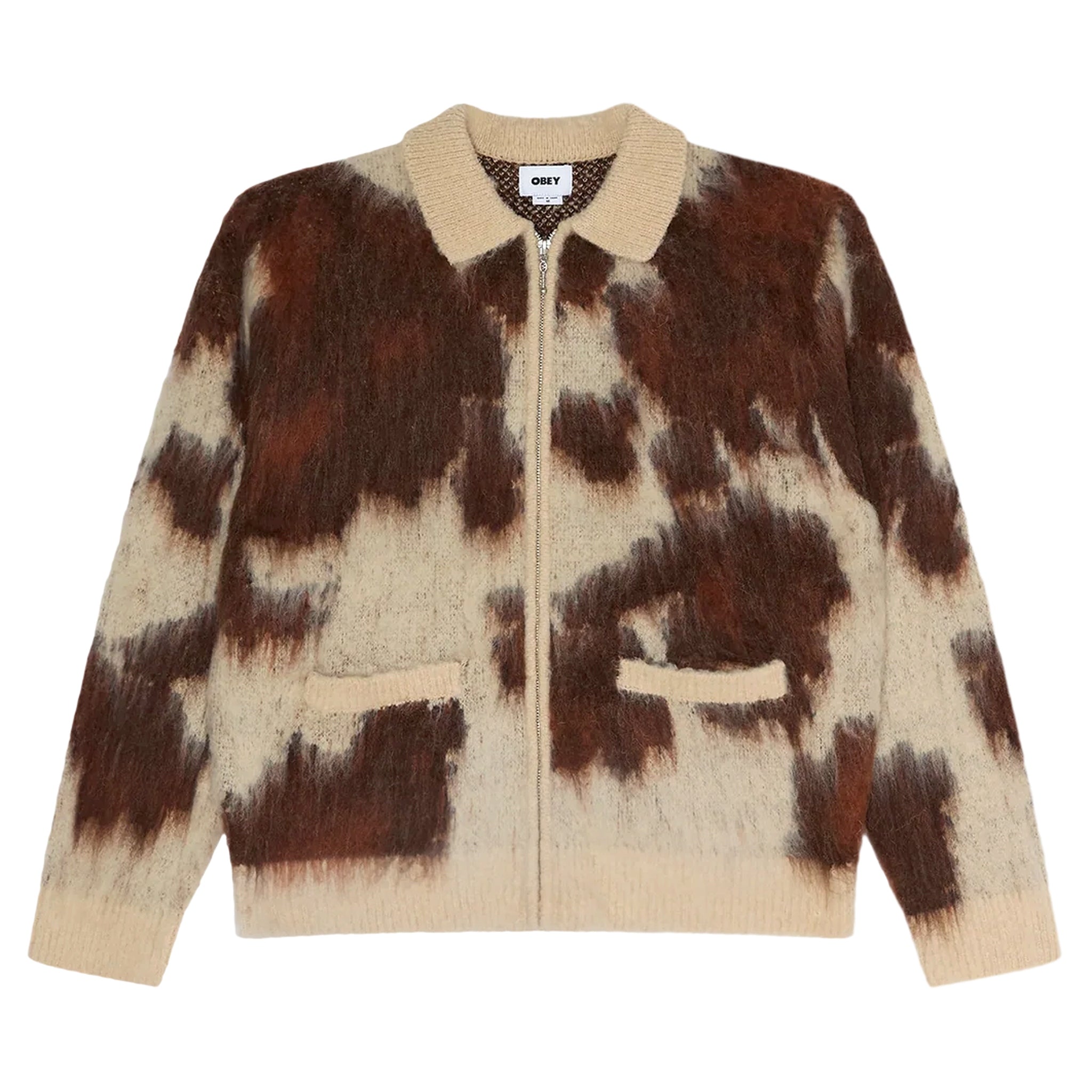 Polo cardigan Obey modele de vache zip - vache multi