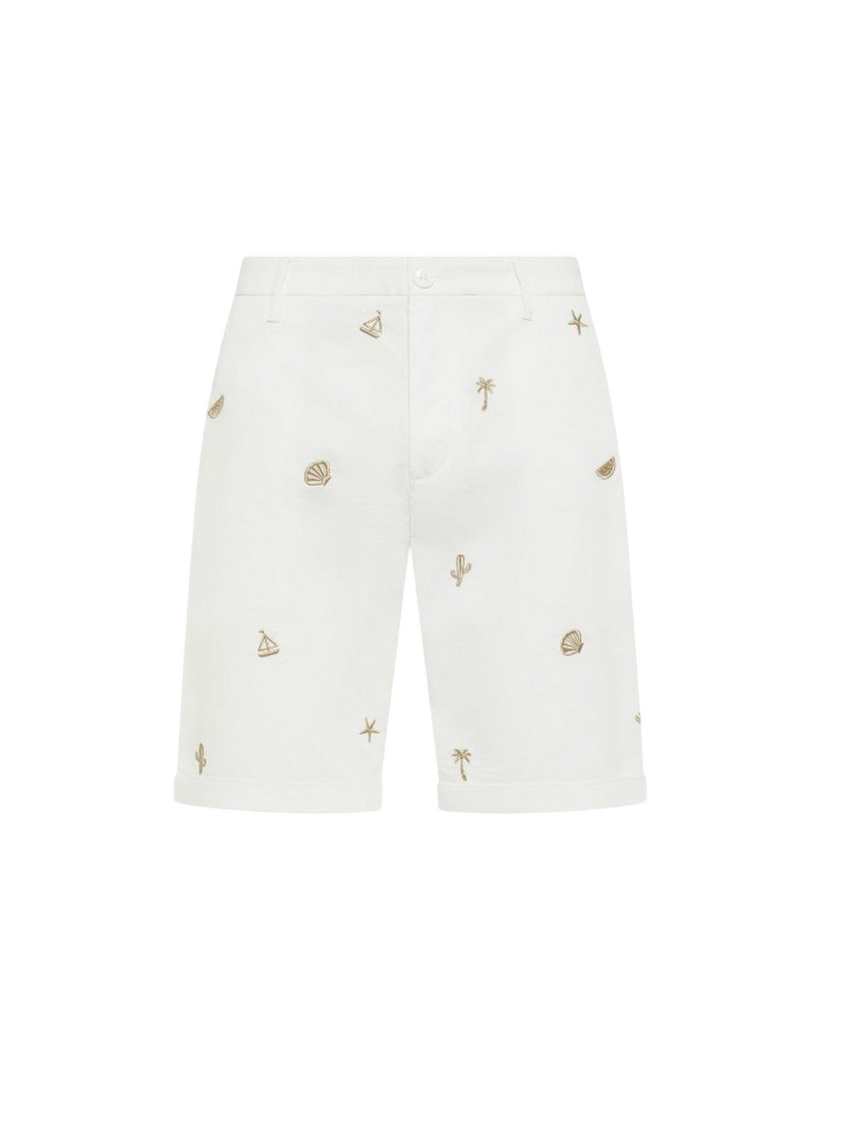 bermuda mann Sun68 - kurze Chino Stickerei - weiB