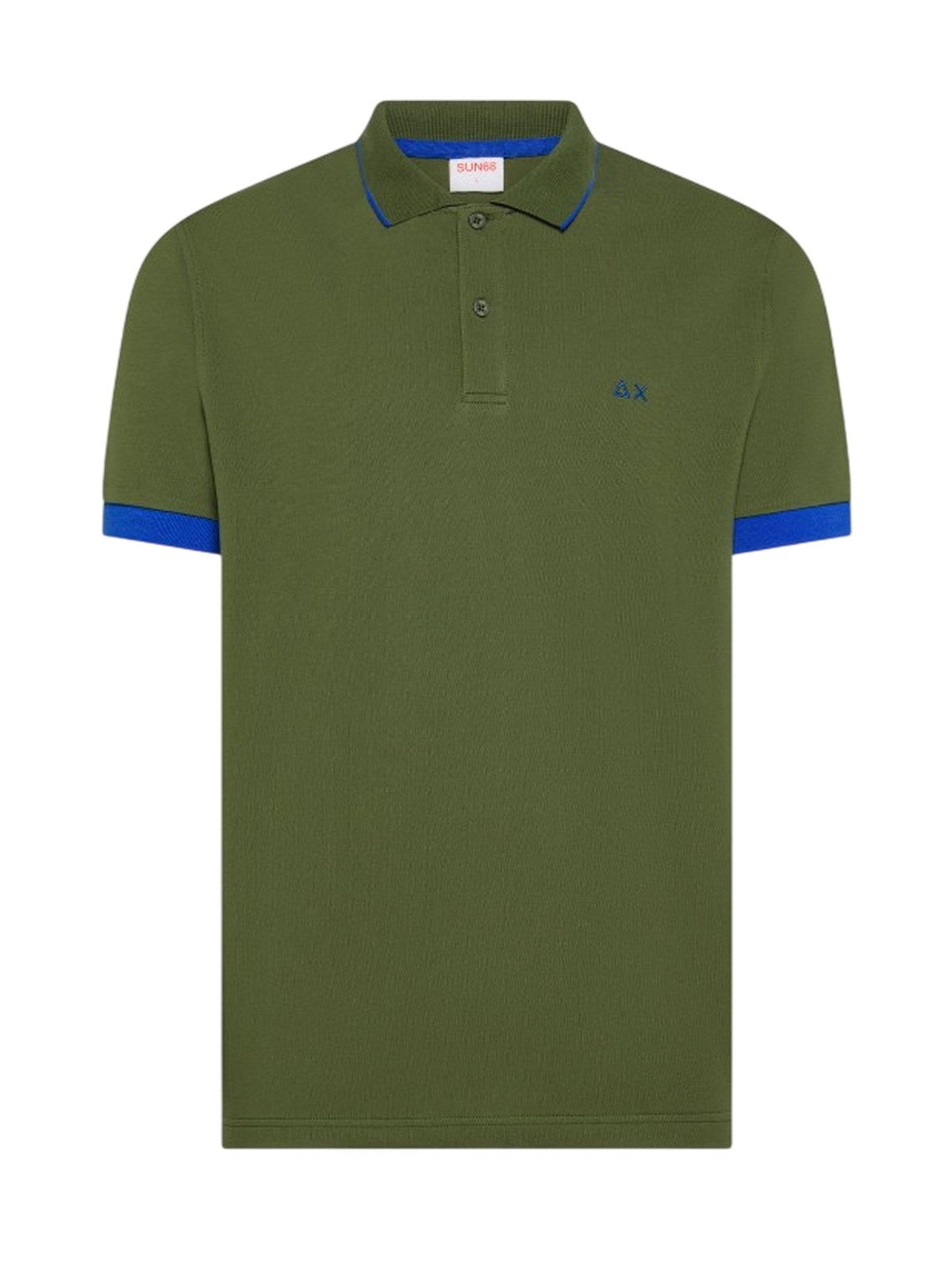 polo mann Sun68 - Polo kleiner Streifen f/s - grun