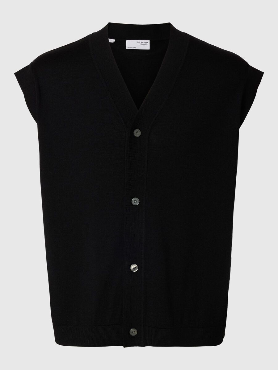 Men's sweater Selected GILET WITH BOTTOM