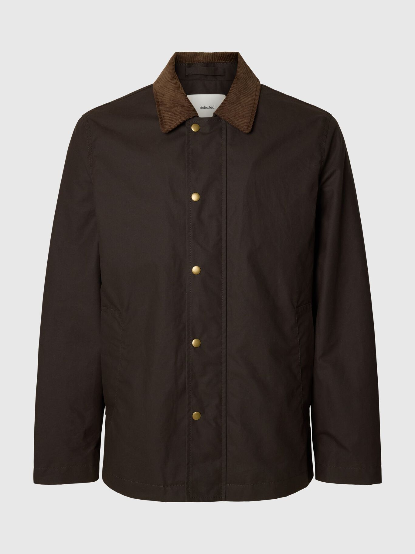 Selected Men  Waxed Cotton In Brown