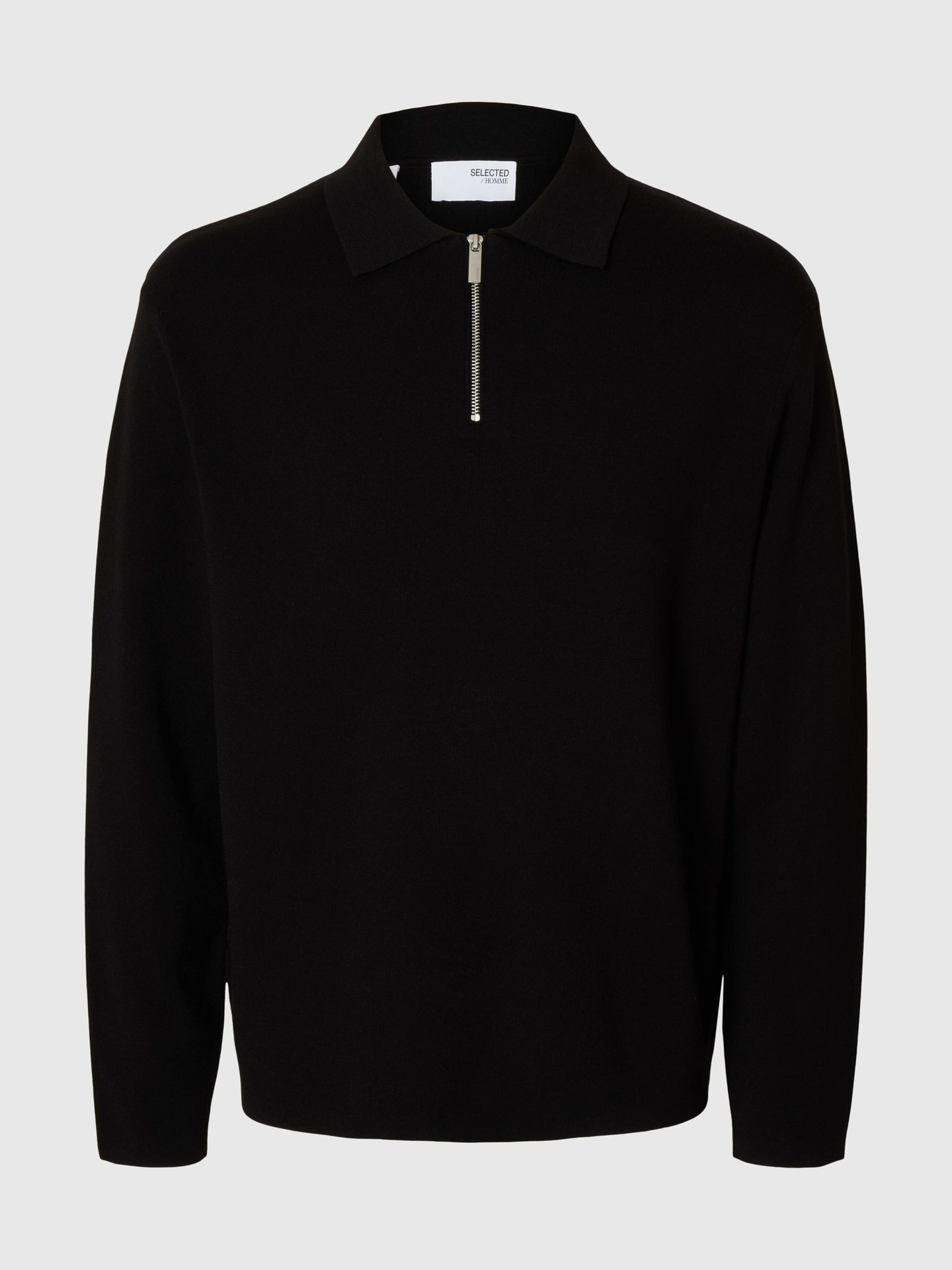 Selected Men  Teller Fn Half Zip In Black