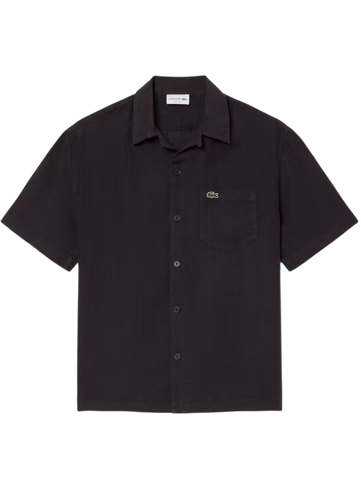 chemises decontractees homme Lacoste - chemise a manches courtes - marron