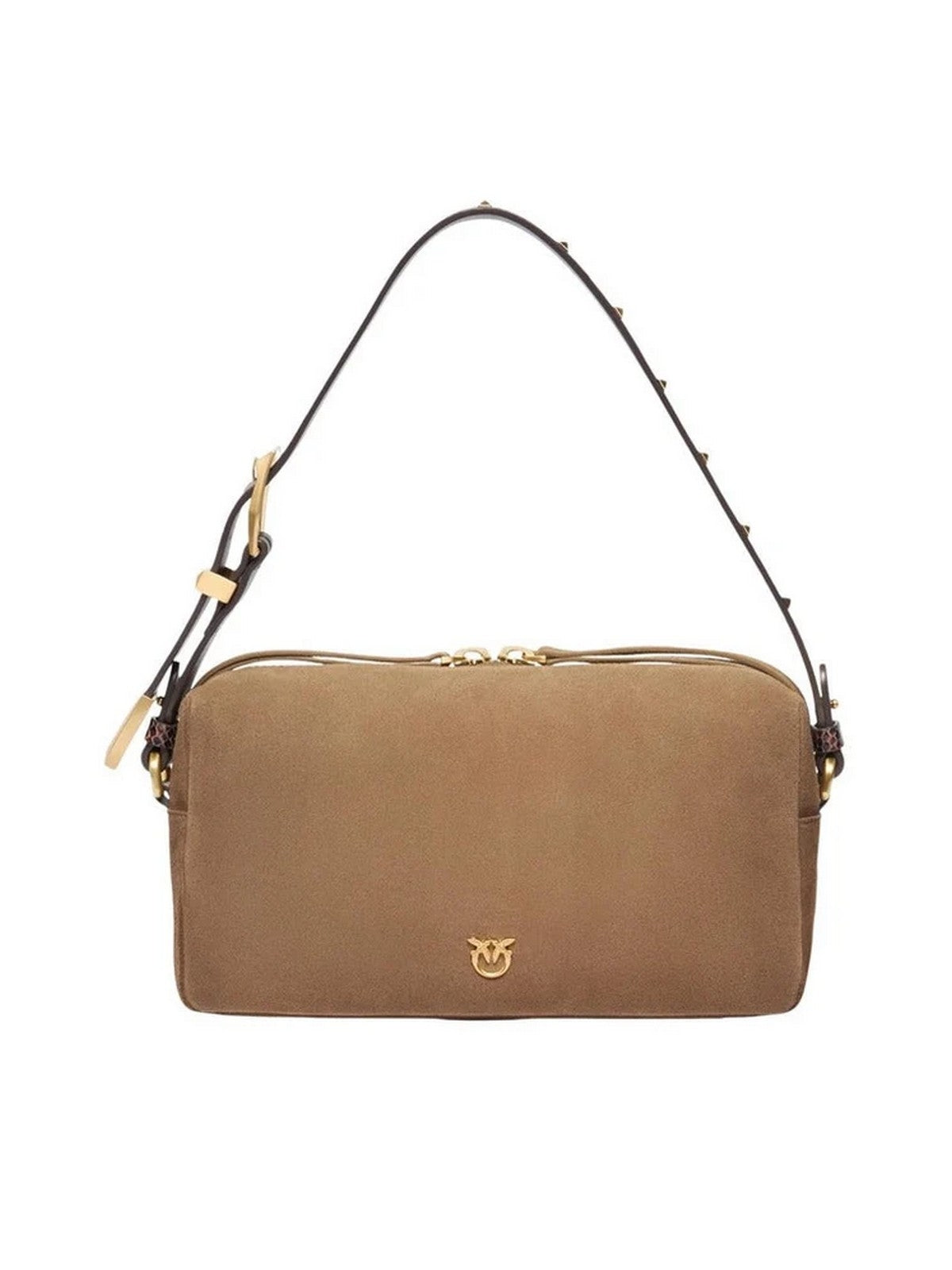 Sacs a epaulettes femme Pinko - Trittico suede bauletto - marron