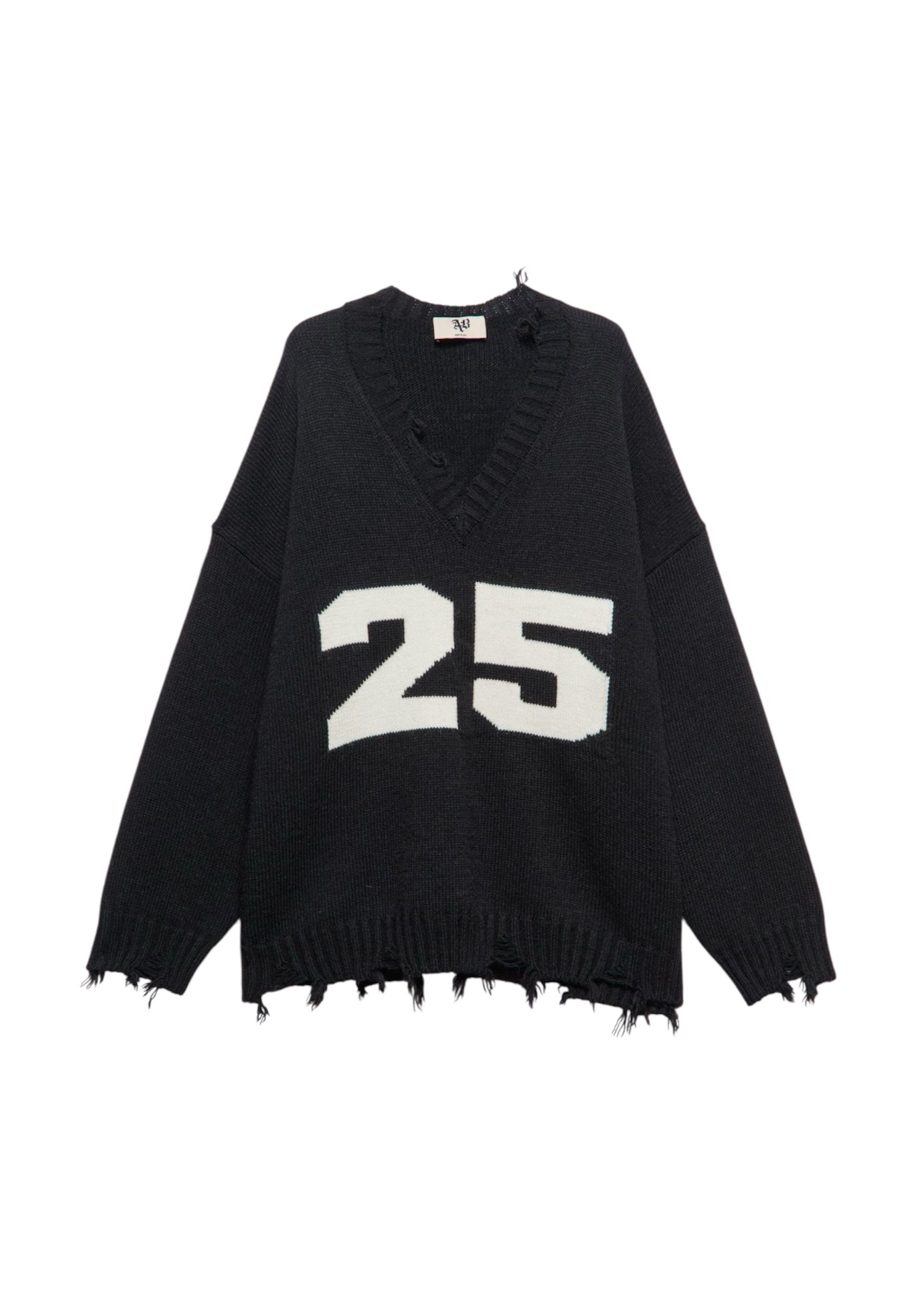 Aniye By Pull College Embroidered V-neck Sweater In Black