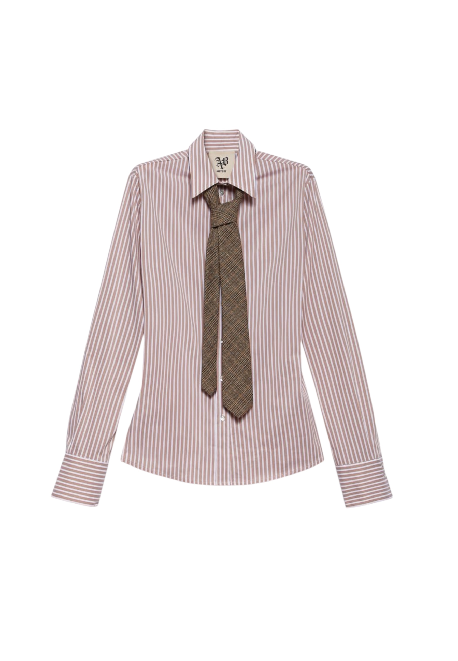 Aniye By Women's Striped Ava Shirt  With Tie In Pink
