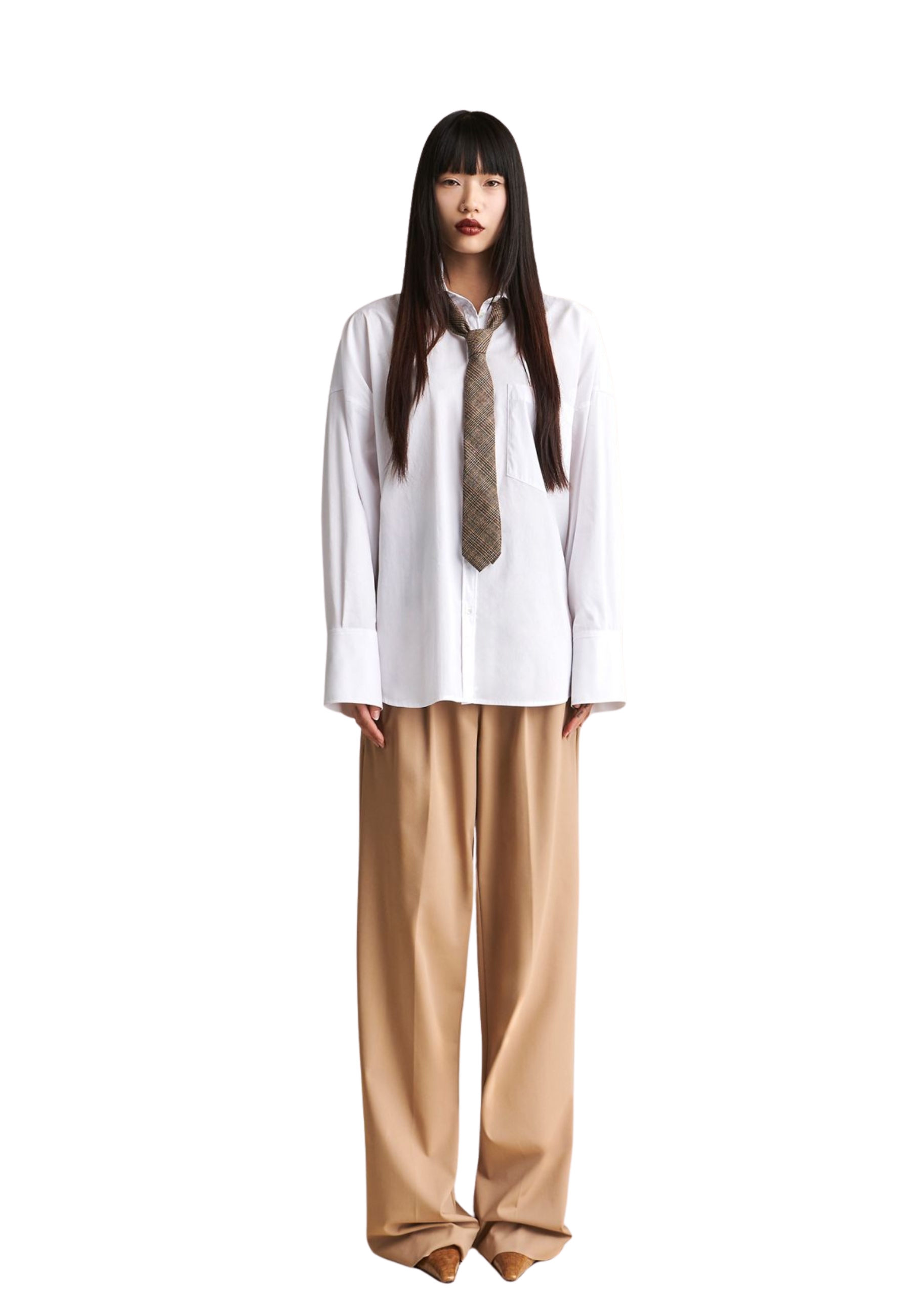 Aniye By Over Shirt Moon With Tie In White