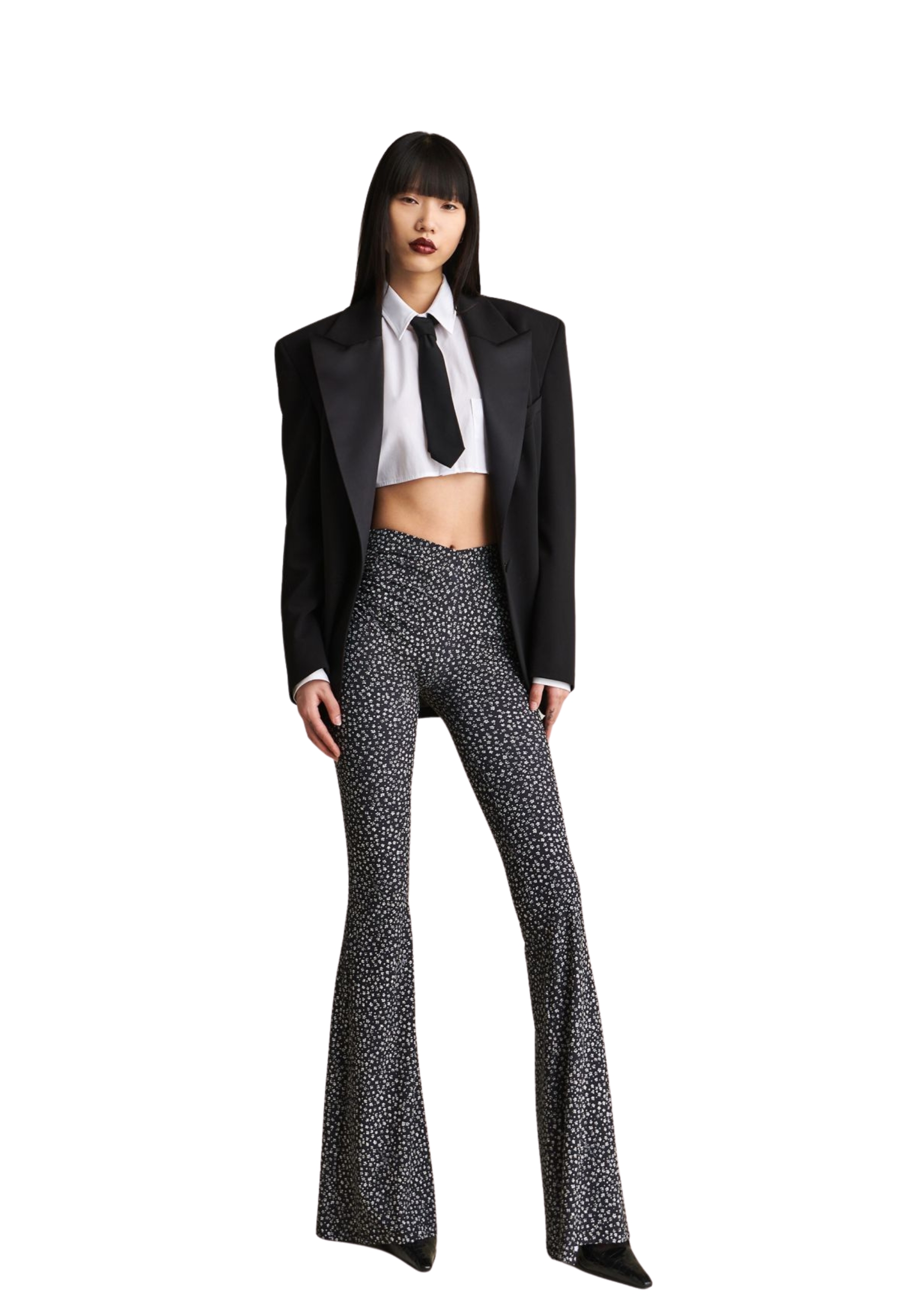 Aniye By Flared Woman Flowers In Gray
